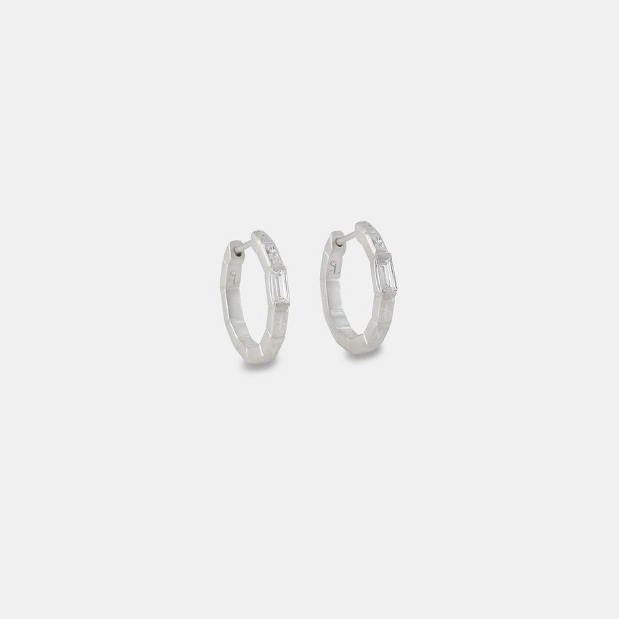 ENGRAVED METEOR HOOPS IN SILVER