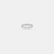 ENGRAVED METEOR RING IN SILVER
