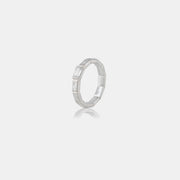 ENGRAVED METEOR RING IN SILVER